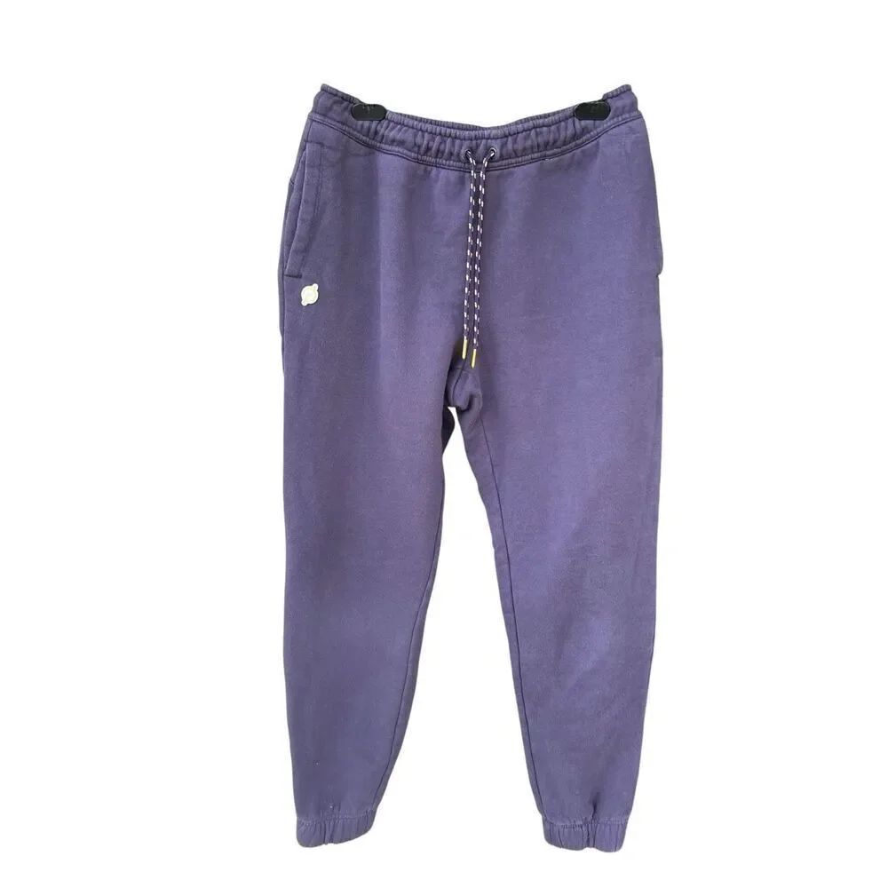 Peloton Heavyweight Chic Jogger Purple small Fleece Logo Workout Gym sweatpants